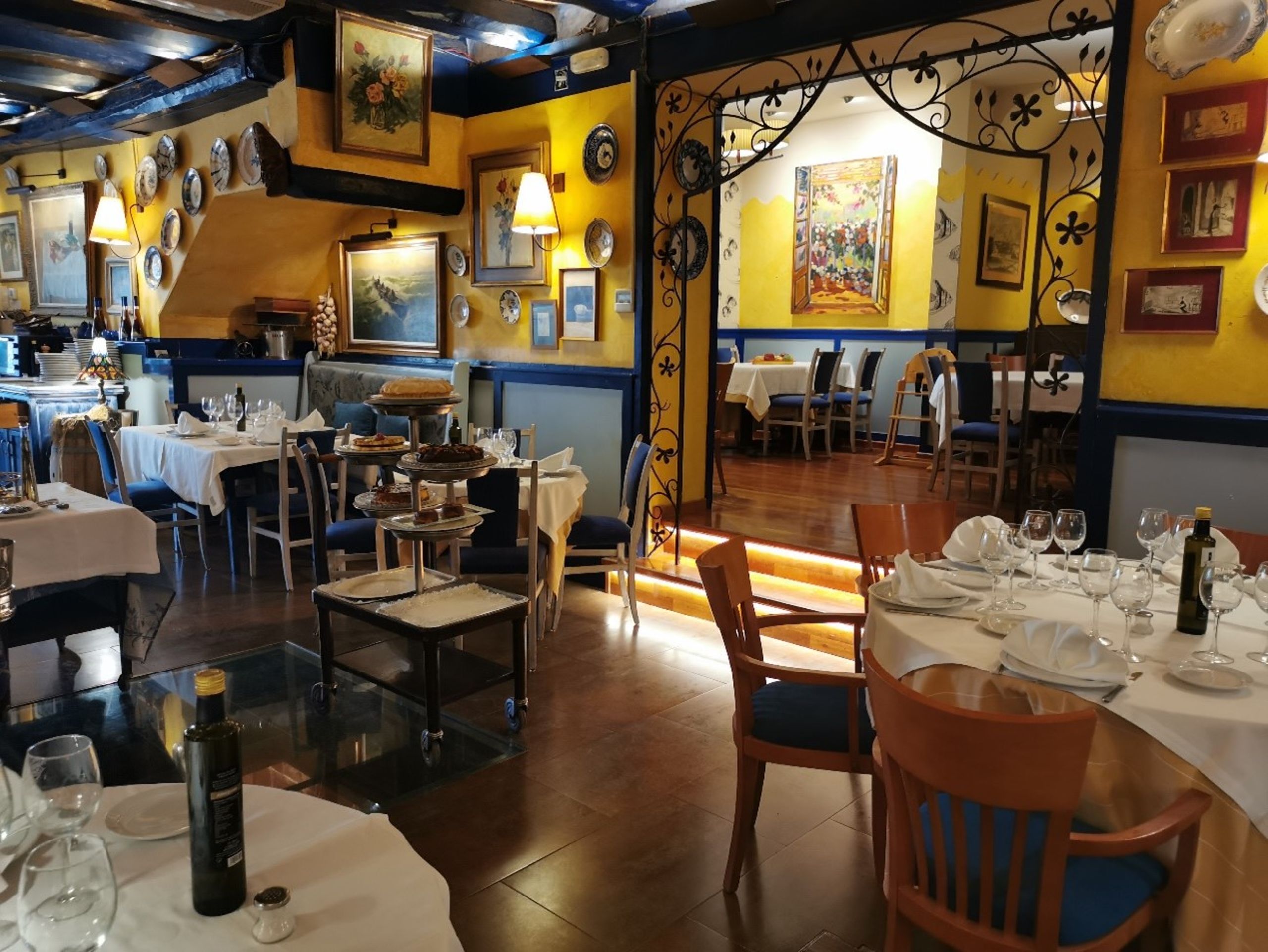 The dining hall of our Sitges Restaurant